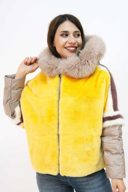 Women's Yellow Hooded  Coat
